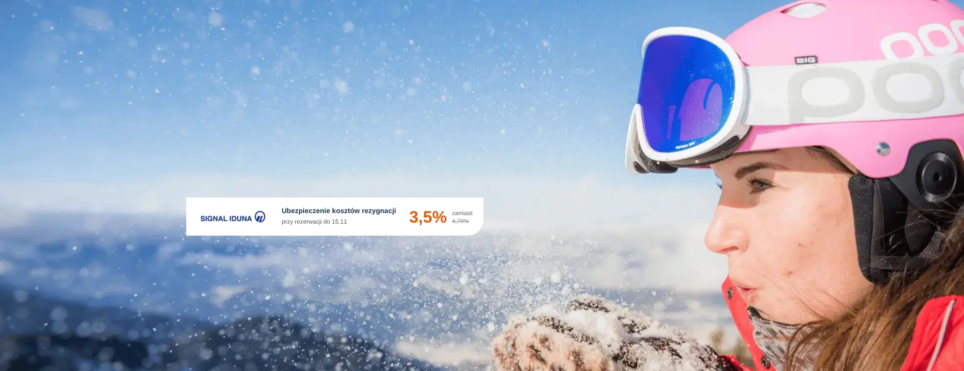 Narty samolotem – ubezpieczenie kosztów rezygnacji 3,5% zamiast 4,79% SIGNAL IDUNA