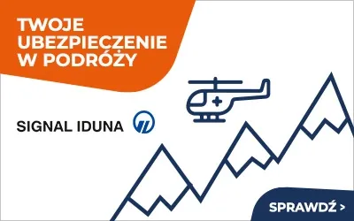 baner pokazujący góry i helikopter i logo signal iduna